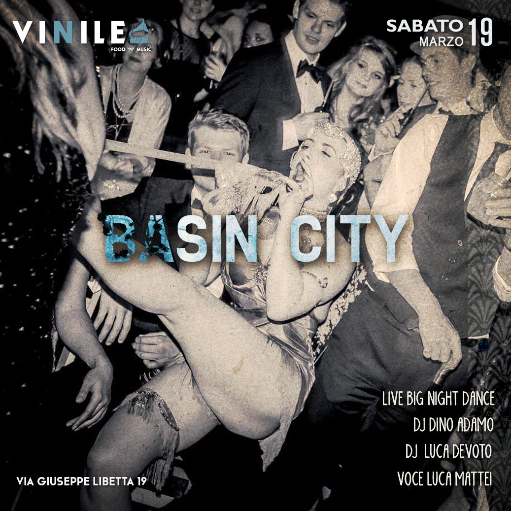 Locandina della serata di sabato 19 marzo 2016 al Vinile