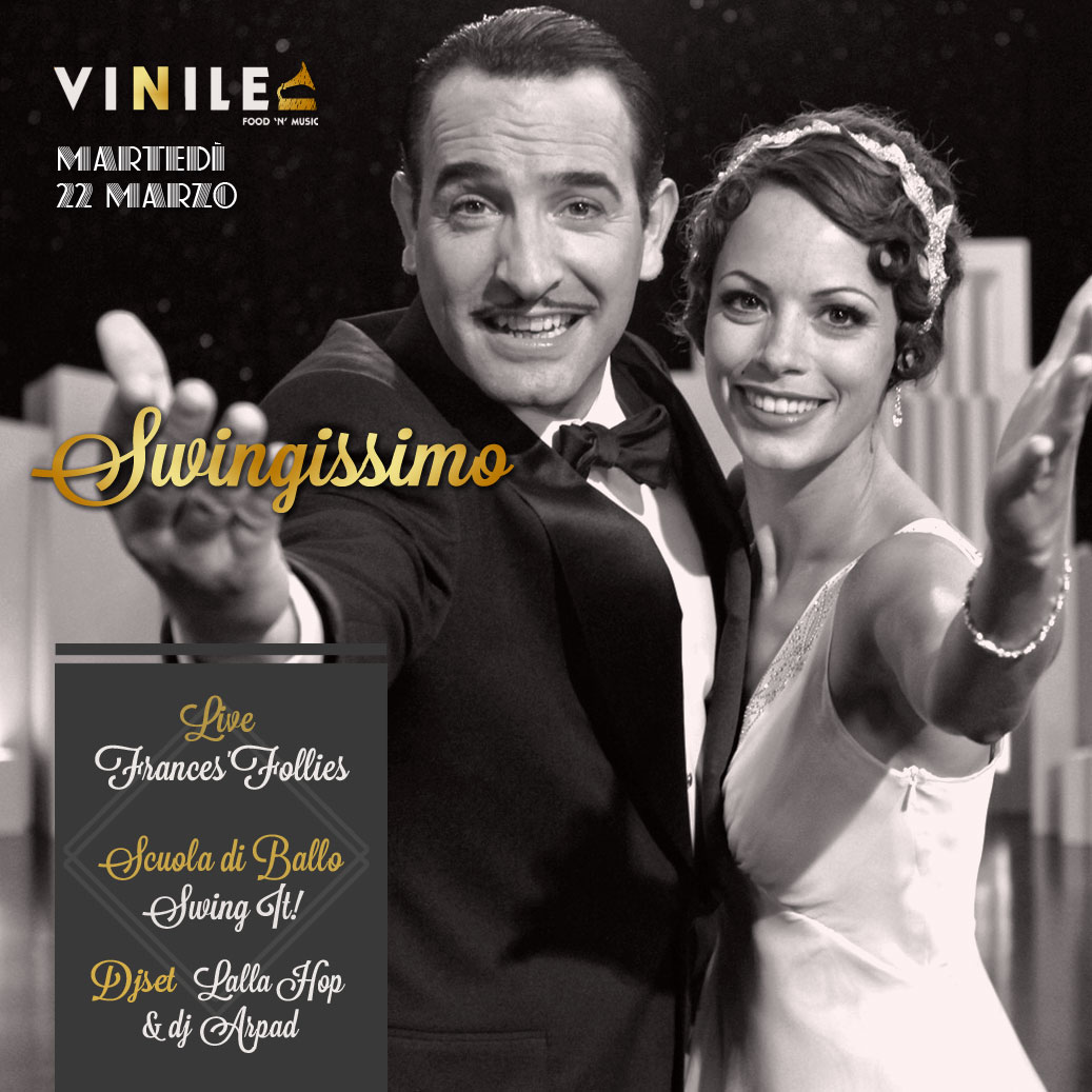 Locandina della serata di martedì 22 marzo 2016 al Vinile