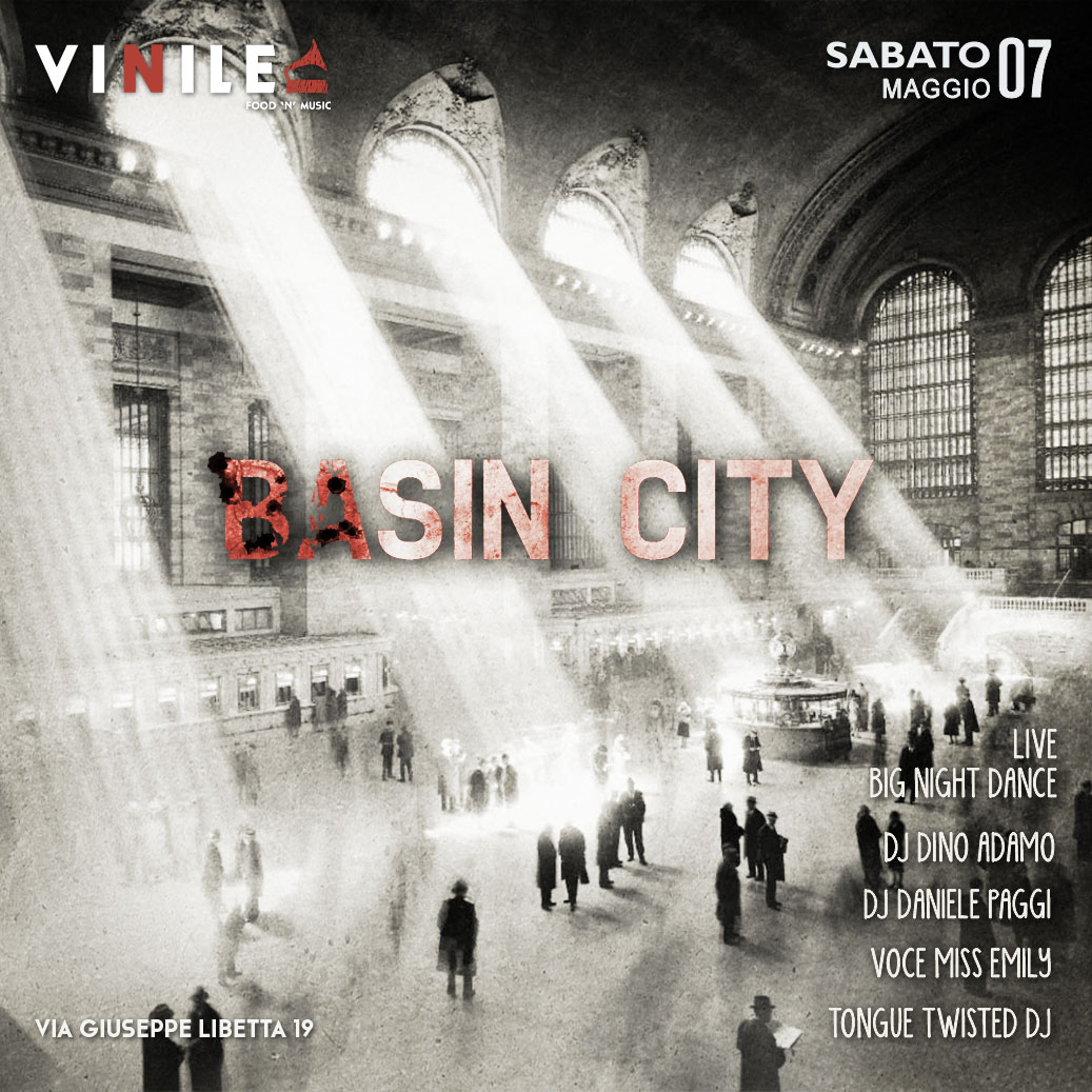Locandina della serata di sabato 7 maggio 2016 al Vinile