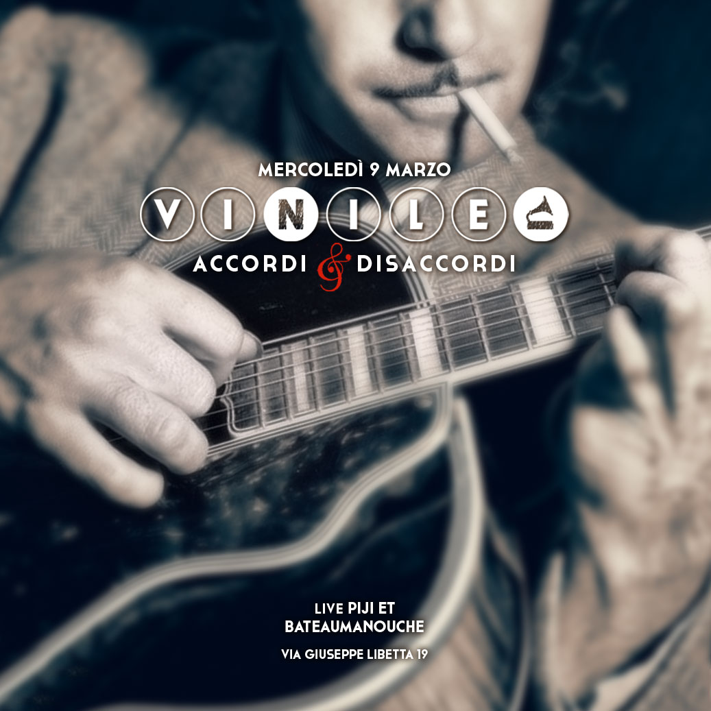 Locandina della serata di mercoledì 9 marzo 2016 al Vinile