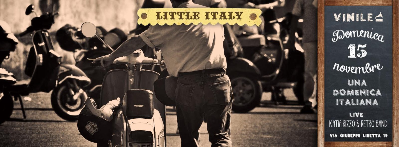 Locandina di una serata al Vinile
