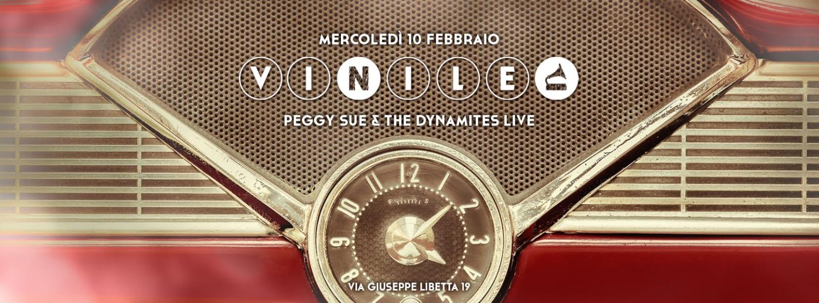 Locandina della serata di mercoledì 10 febbraio 2016 al Vinile