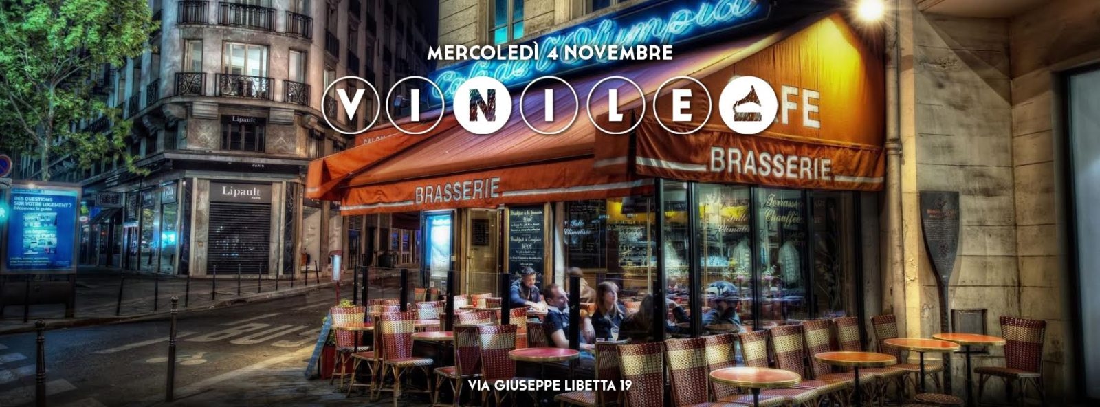 Locandina di una serata al Vinile