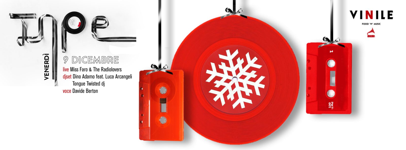 TAPE, venerdì 9 dicembre 2016 al Vinile