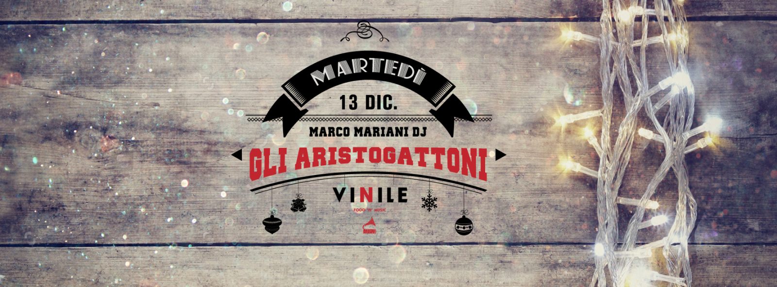 GLI ARISTOGATTONI, martedì 13 dicembre 2016 al Vinile