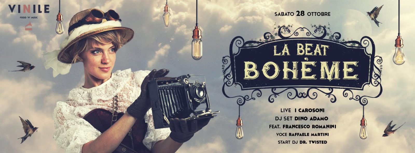 LA BEAT BOHÈME, sabato 28 ottobre 2017 al Vinile