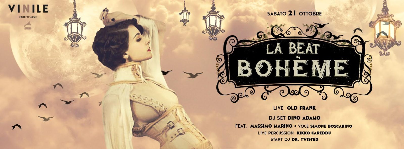 LA BEAT BOHÈME, sabato 21 ottobre 2017 al Vinile
