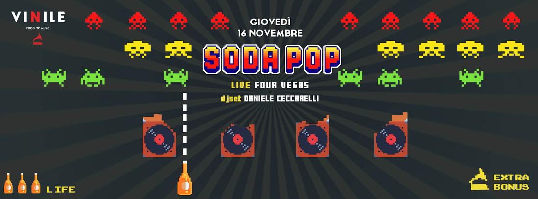 SODA POP, giovedì 16 novembre 2017 al Vinile