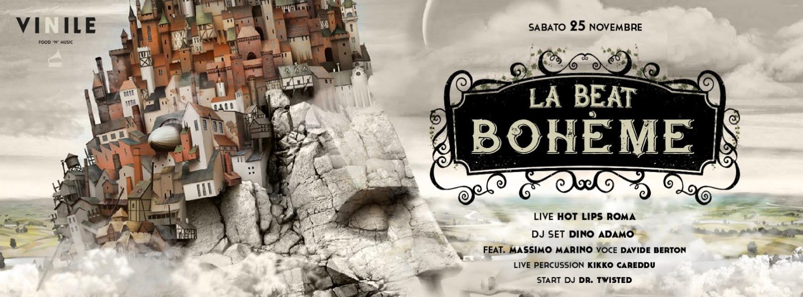 LA BEAT BOHÈME, sabato 25 novembre 2017 al Vinile