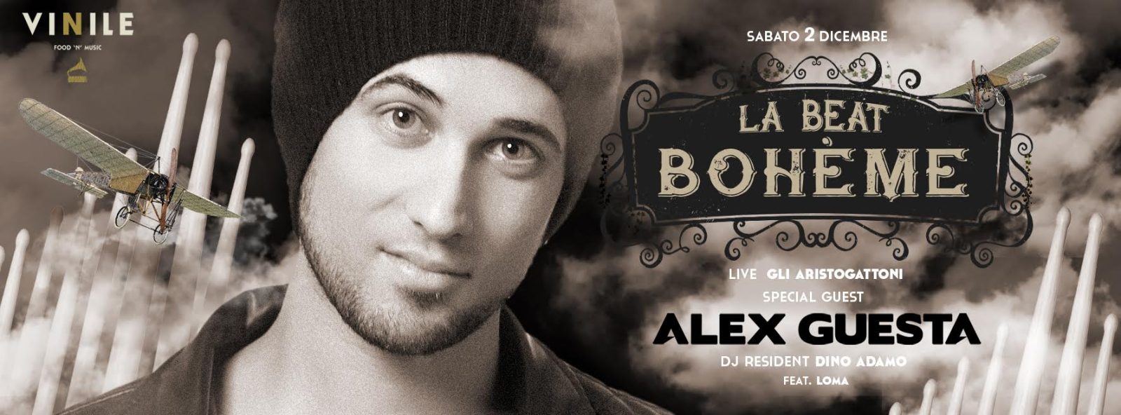 LA BEAT BOHÈME, sabato 2 dicembre 2017 al Vinile