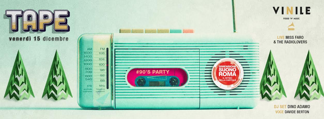 Tape, venerdì 15 dicembre 2017 al Vinile