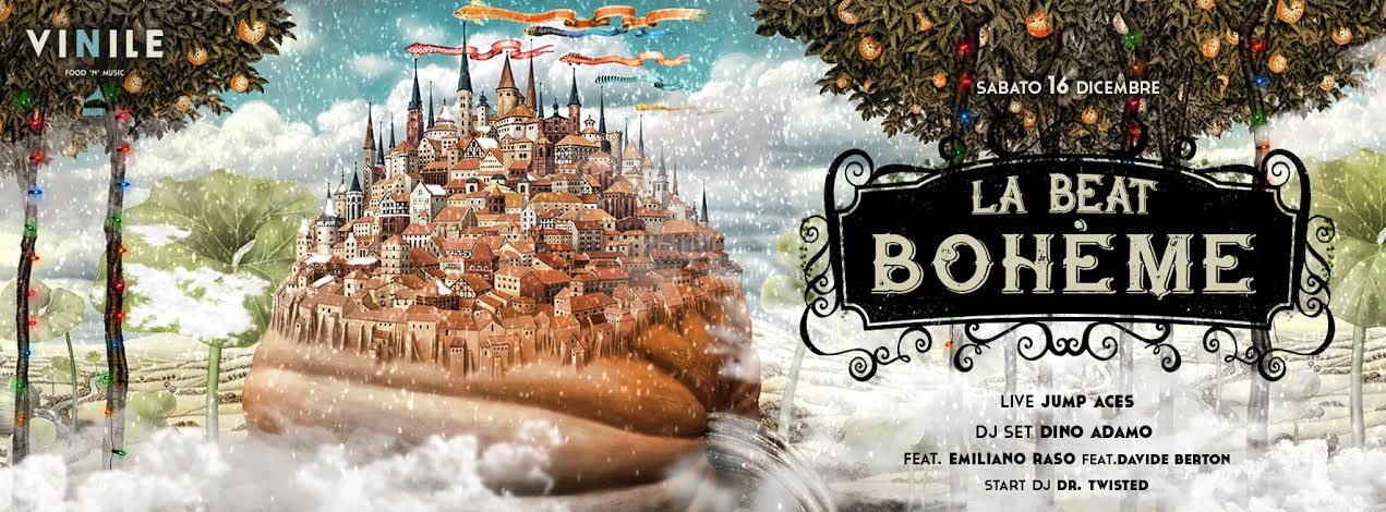 LA BEAT BOHÈME, sabato 16 dicembre 2017 al Vinile