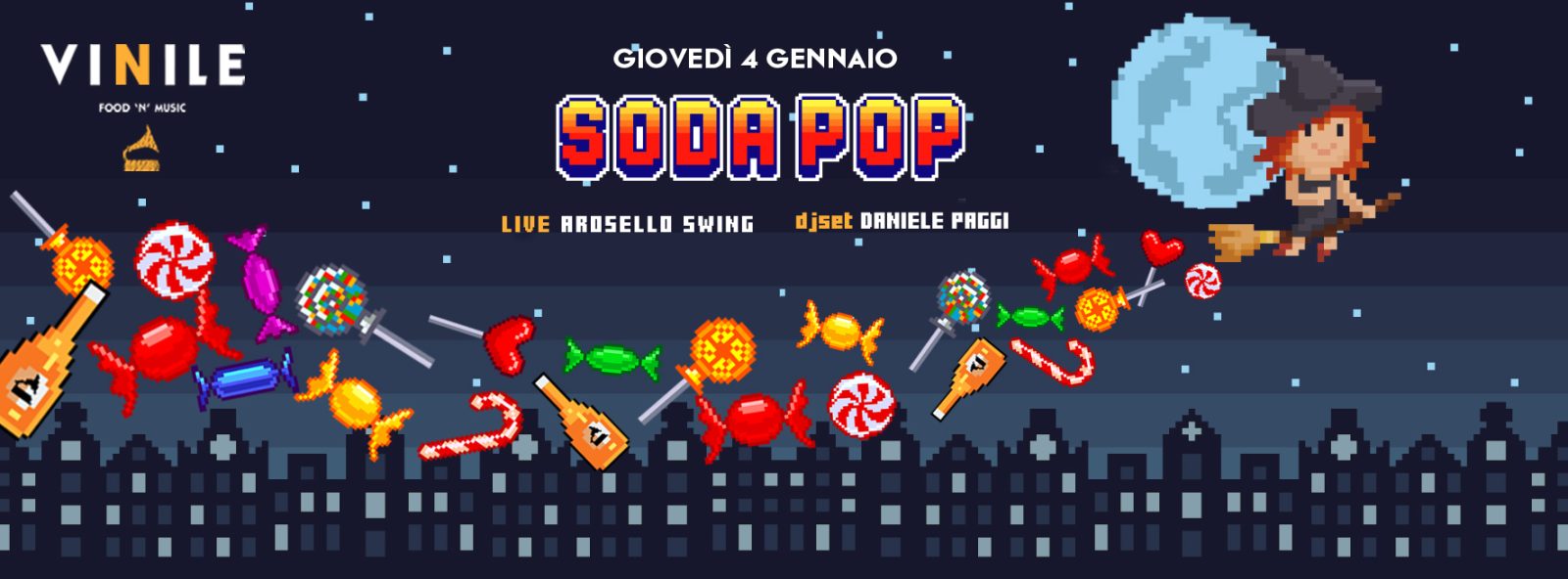 SODA POP, giovedì 4 gennaio 2018 al Vinile