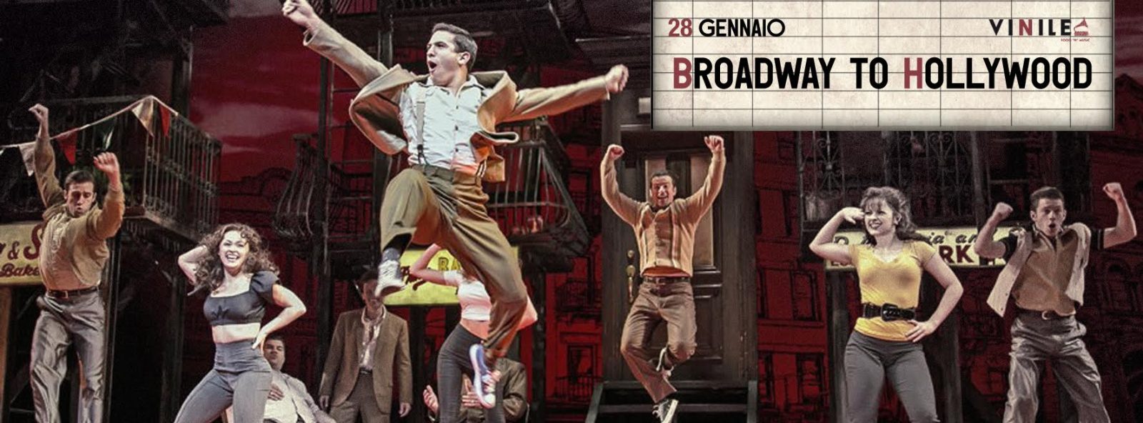 BROADWAY TO HOLLYWOOD, domenica 28 gennaio 2018 al Vinile