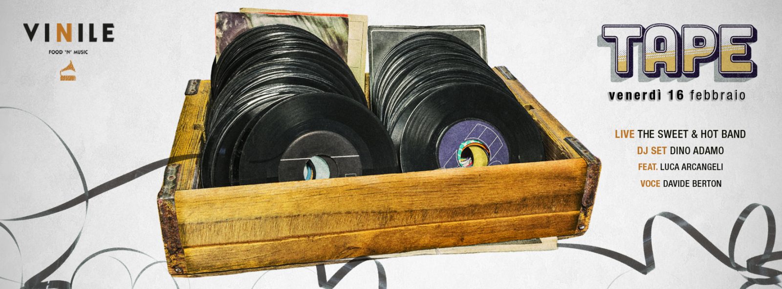 Tape, venerdì 16 febbraio 2018 al Vinile