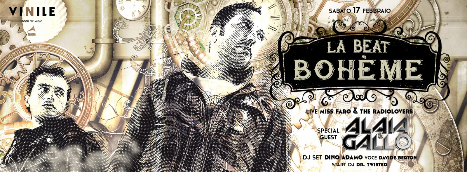 LA BEAT BOHÈME, sabato 17 febbraio 2018 al Vinile