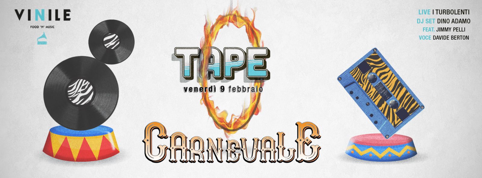 Tape, venerdì 9 febbraio 2018 al Vinile