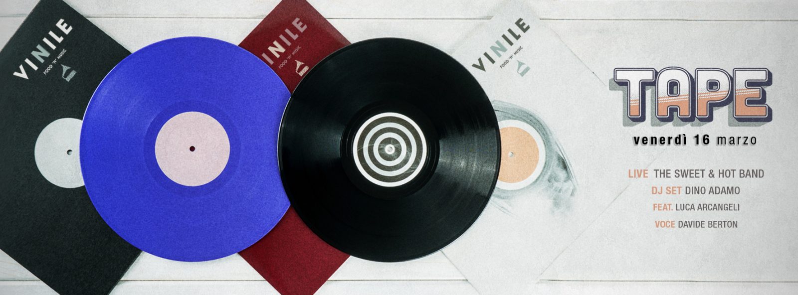 Tape, venerdì 16 marzo 2018 al Vinile
