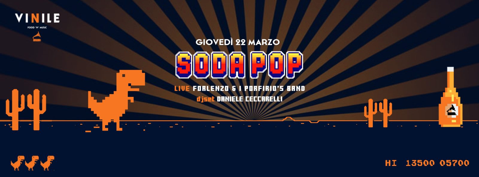 SODA POP, giovedì 22 marzo 2018 al Vinile