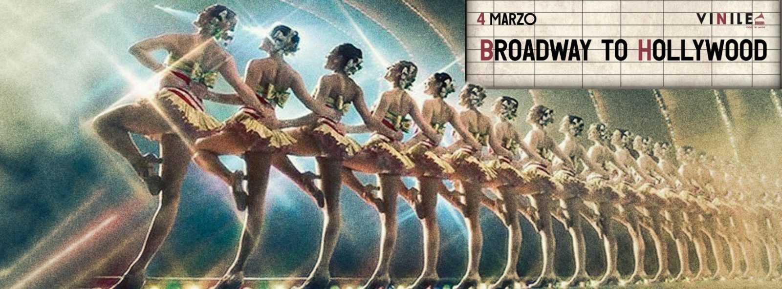 BROADWAY TO HOLLYWOOD, domenica 4 marzo 2018 al Vinile