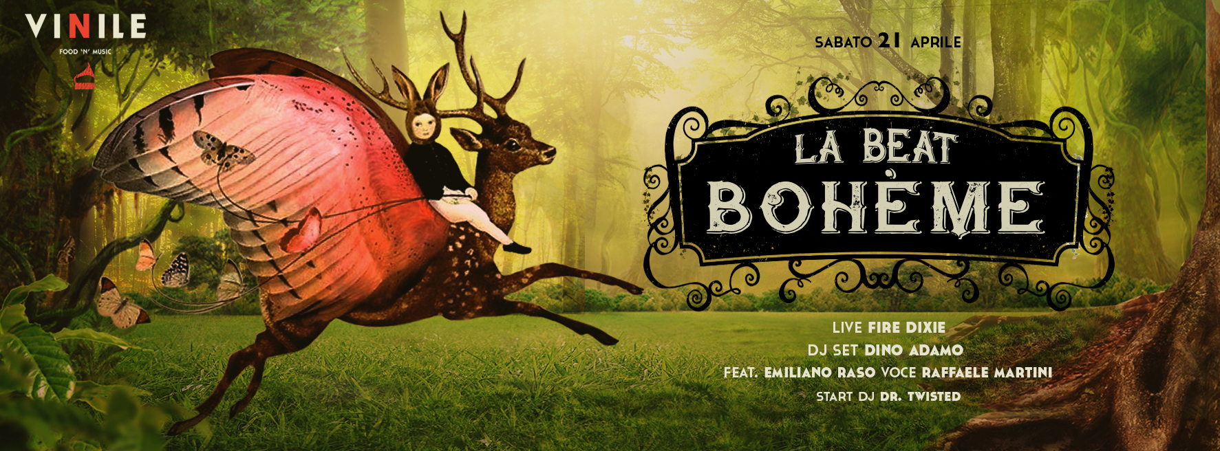Locandina di LA BEAT BOHÈME, sabato 21 aprile 2018