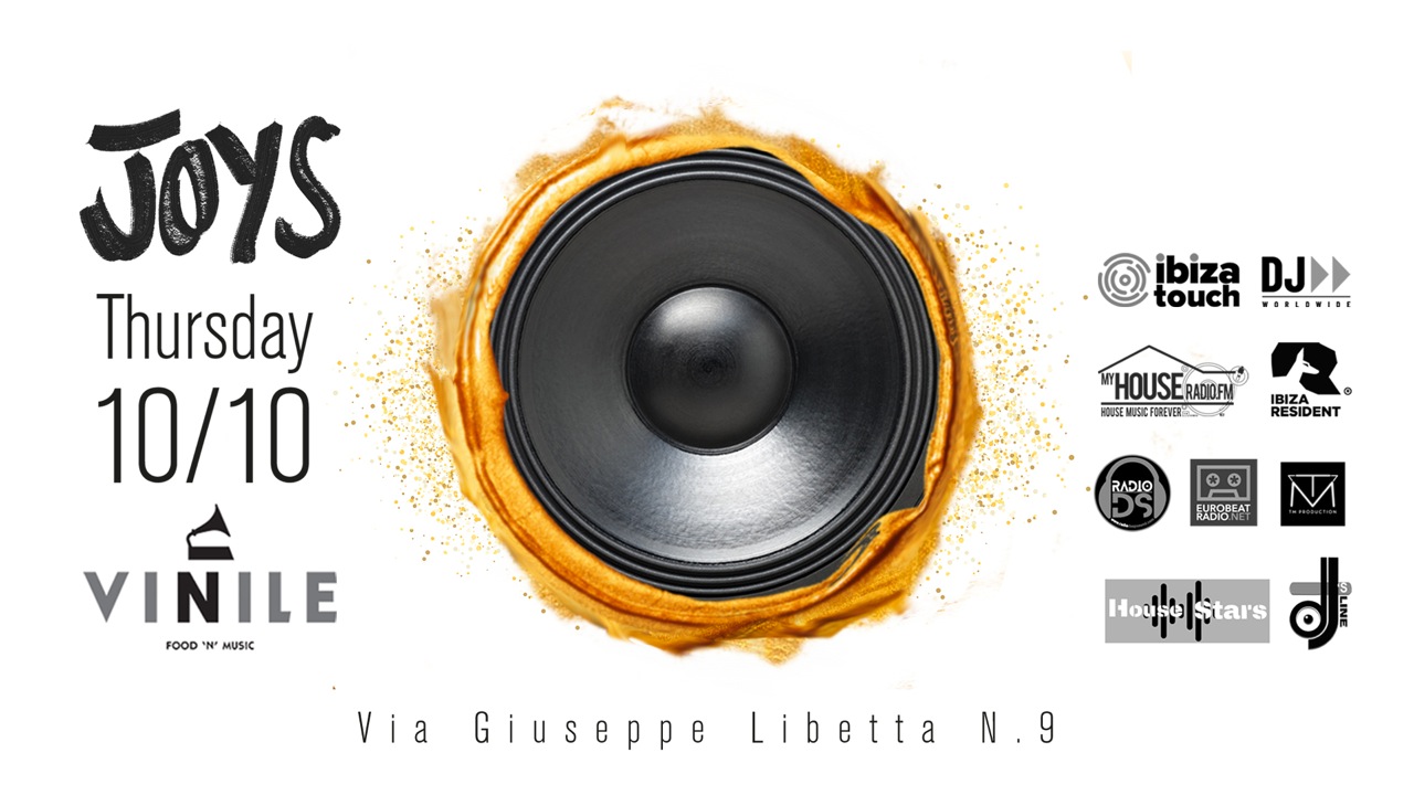 J O Y S, giovedì 10 ottobre 2019 al Vinile