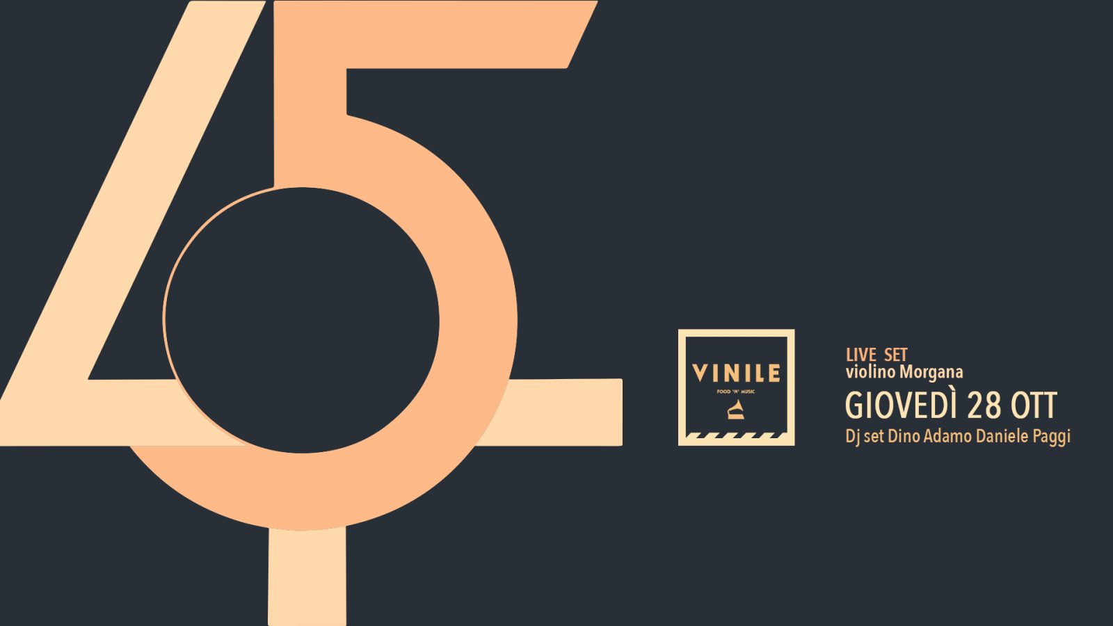 45GIRI, giovedì 28 ottobre 2021 al Vinile