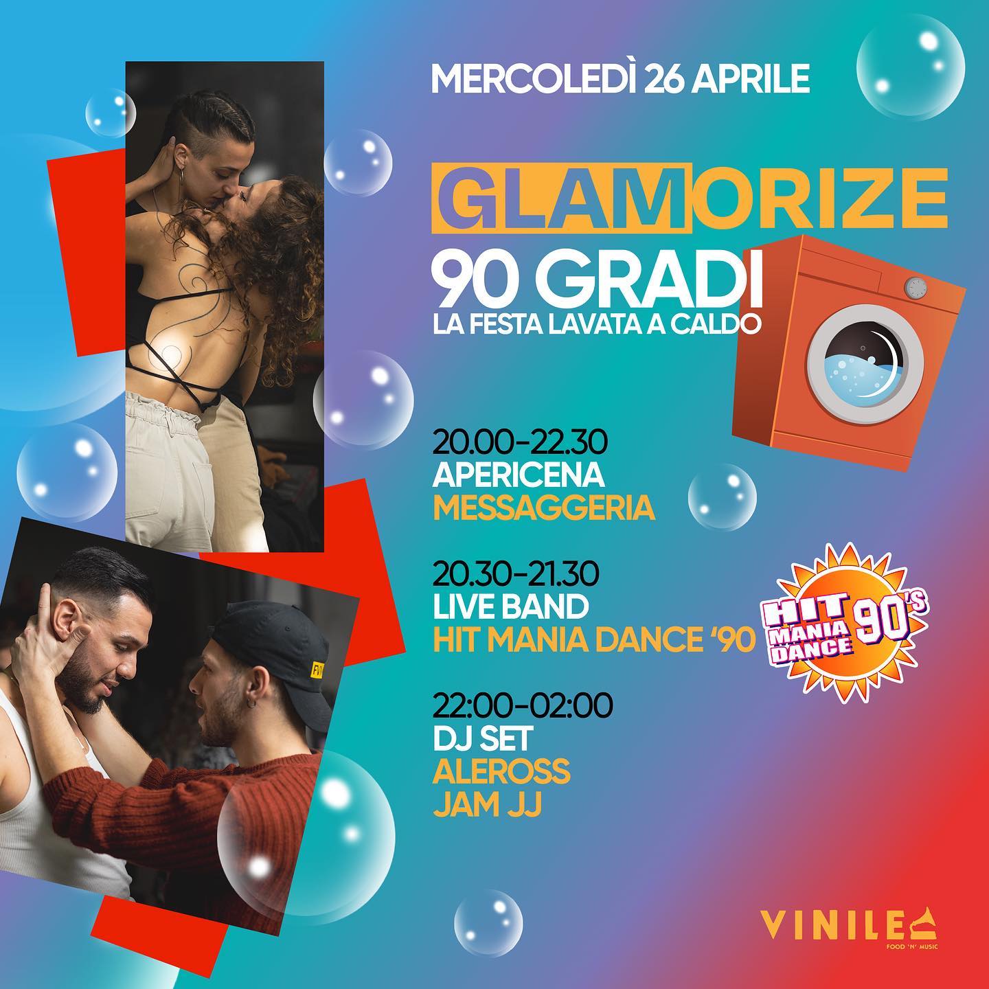 GLAMORIZE, mercoledì 26 aprile 2023 al Vinile