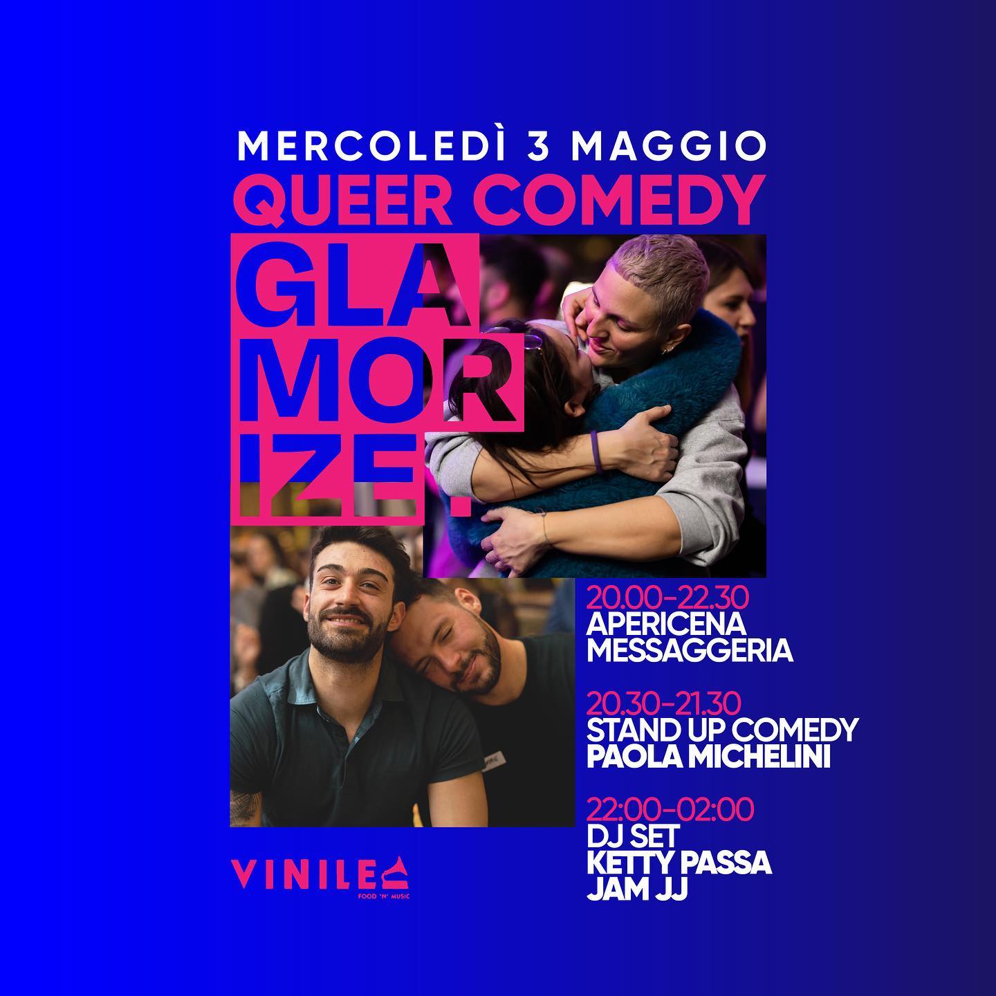 GLAMORIZE, mercoledì 3 maggio 2023 al Vinile