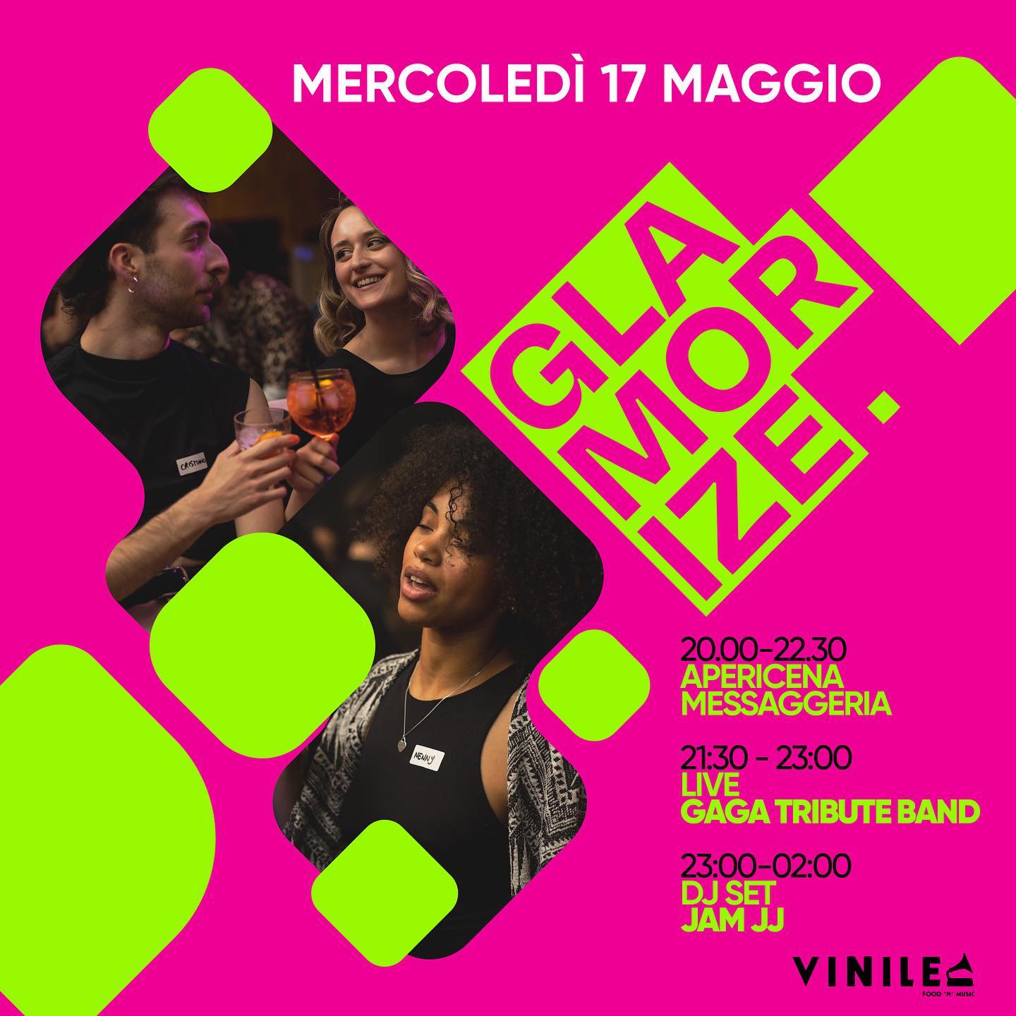 GLAMORIZE, mercoledì 17 maggio 2023 al Vinile