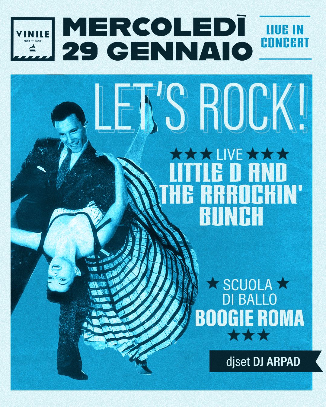 LETS' ROCK, mercoledì 29 gennaio 2025 al Vinile