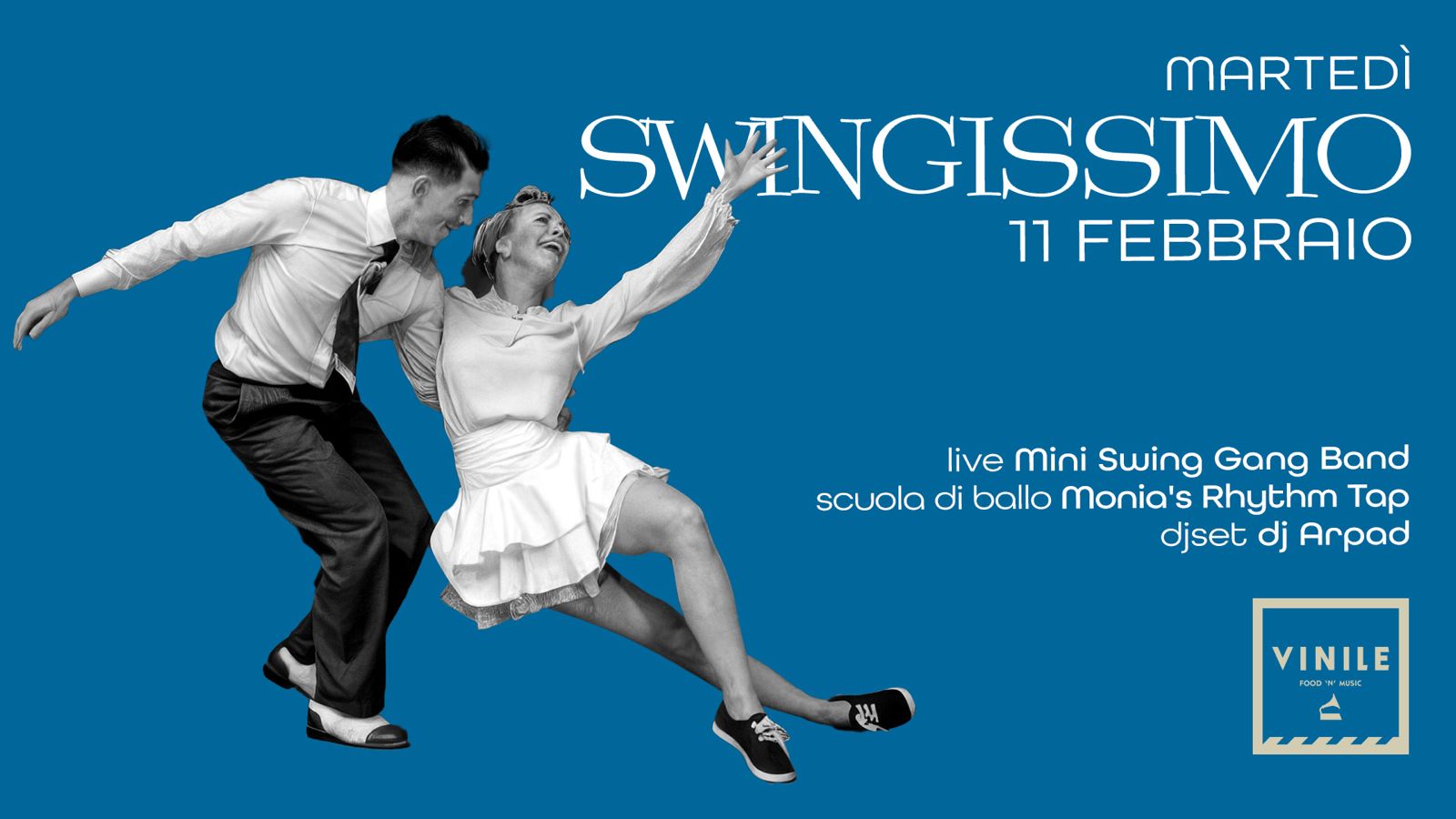 Locandina di SWINGISSIMO, martedì 11 febbraio 2025