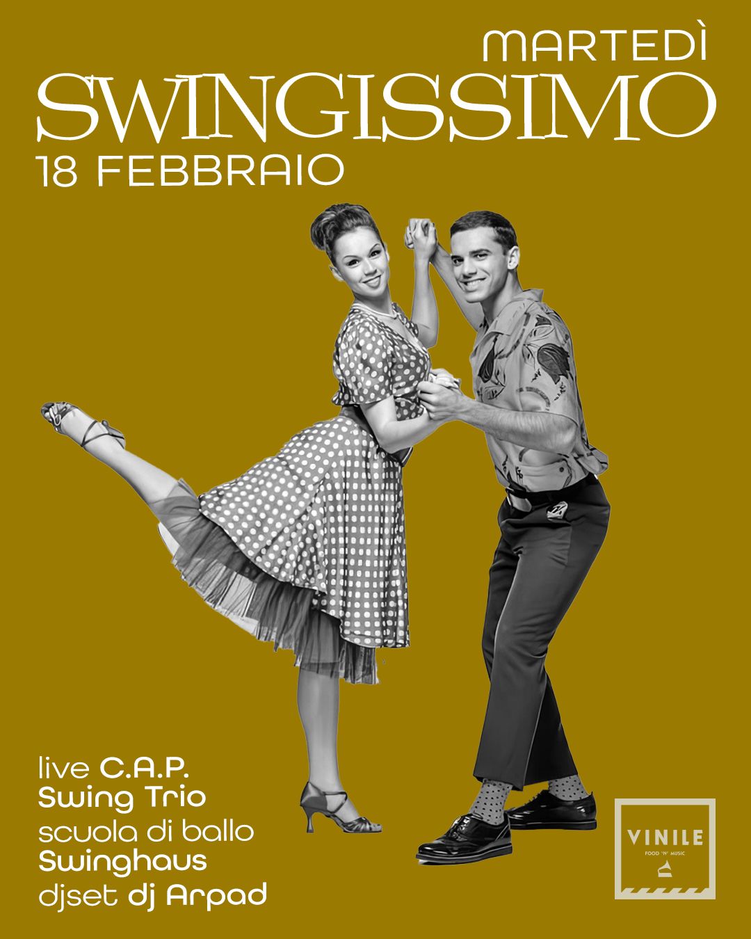SWINGISSIMO, martedì 18 febbraio 2025 al Vinile