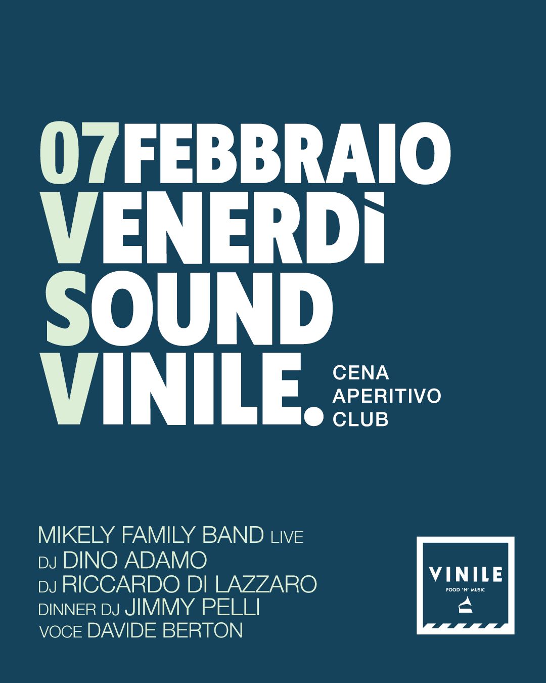 SOUND VINILE, venerdì 7 febbraio 2025