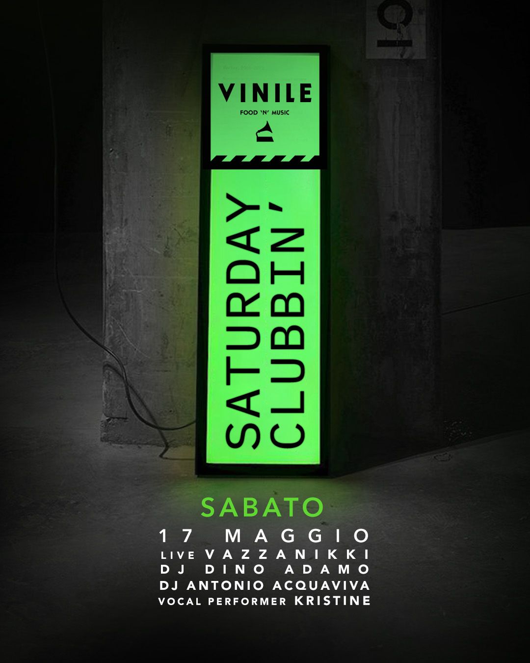SATURDAY CLUBBIN', sabato 17 maggio 2025 al Vinile