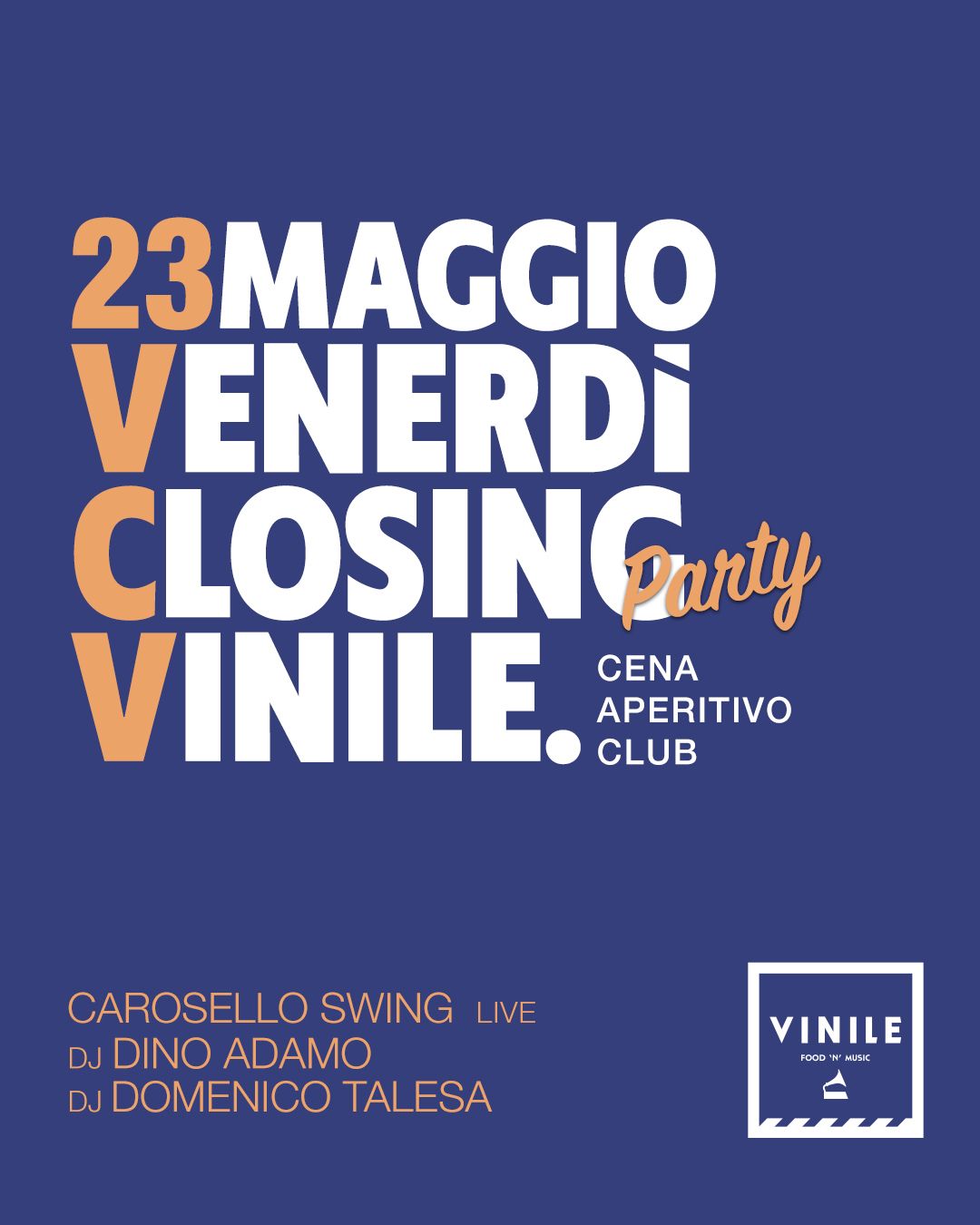 LIVE VINILE, venerdì 23 maggio 2025