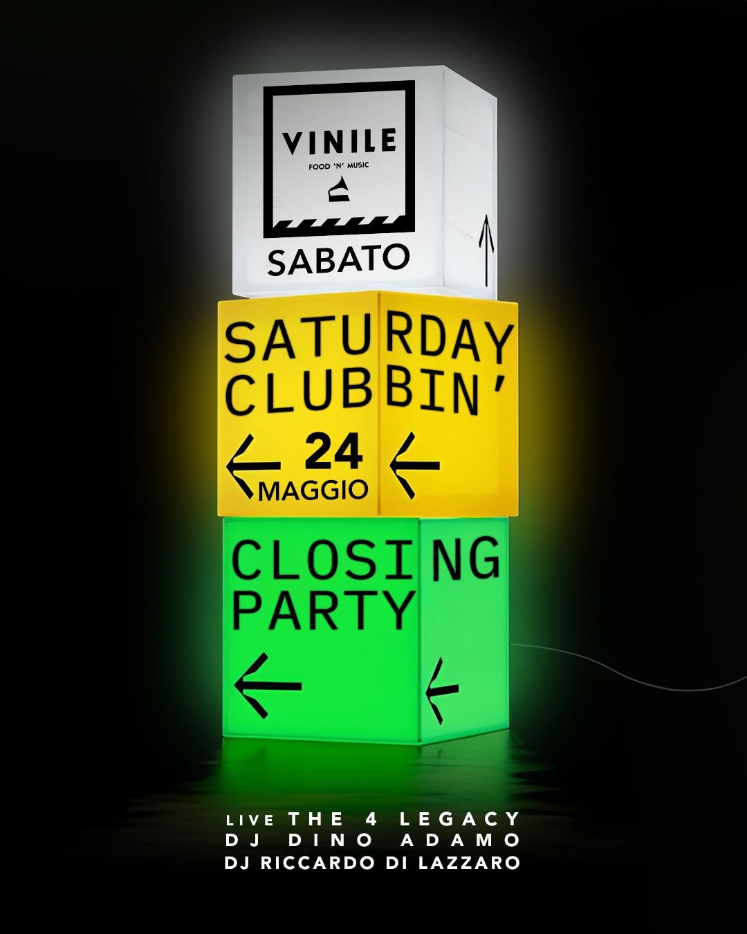 SATURDAY CLUBBIN', sabato 24 maggio 2025 al Vinile