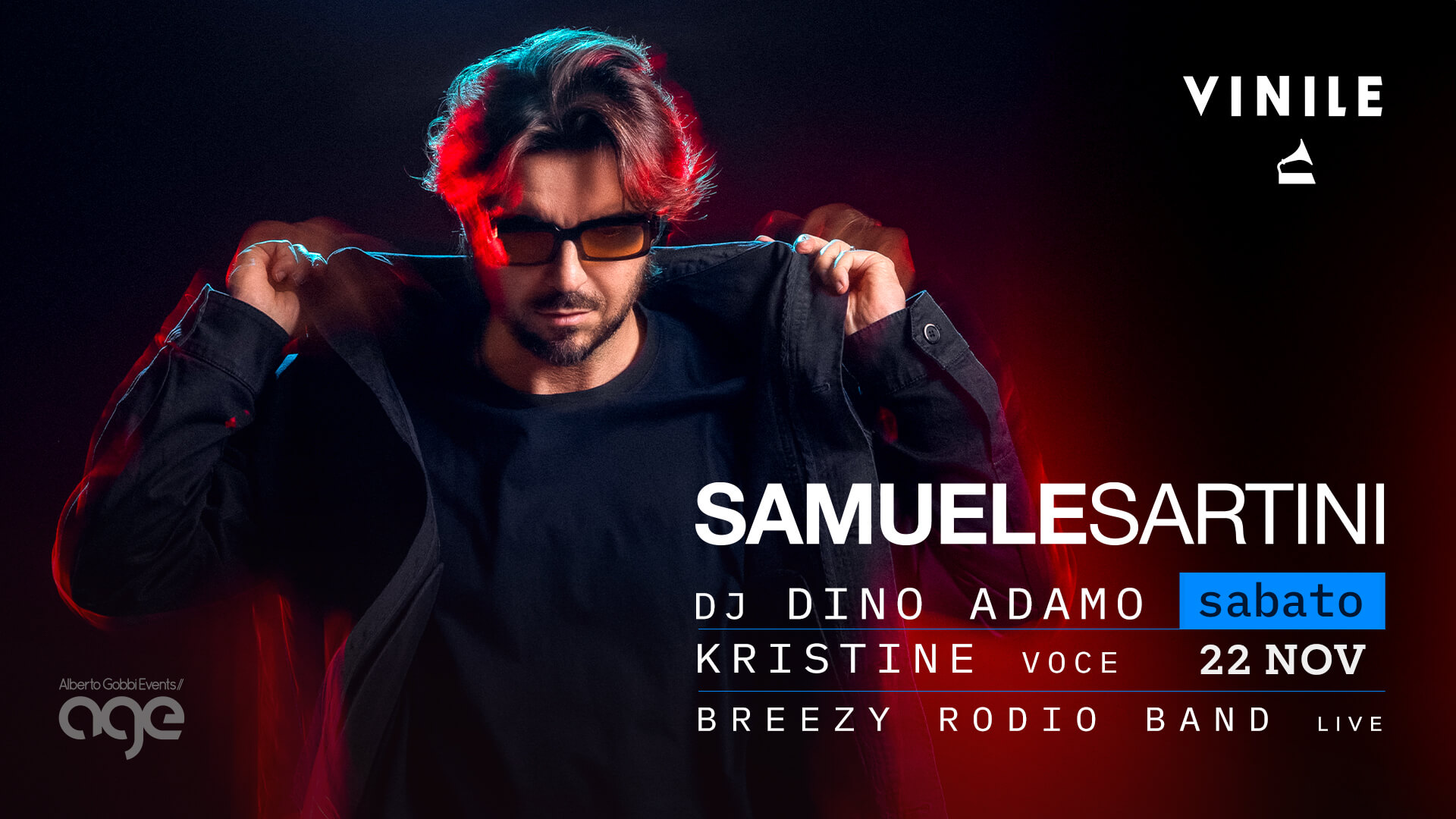 Locandina di SAMUELE SARTINI, sabato 22 novembre 2025