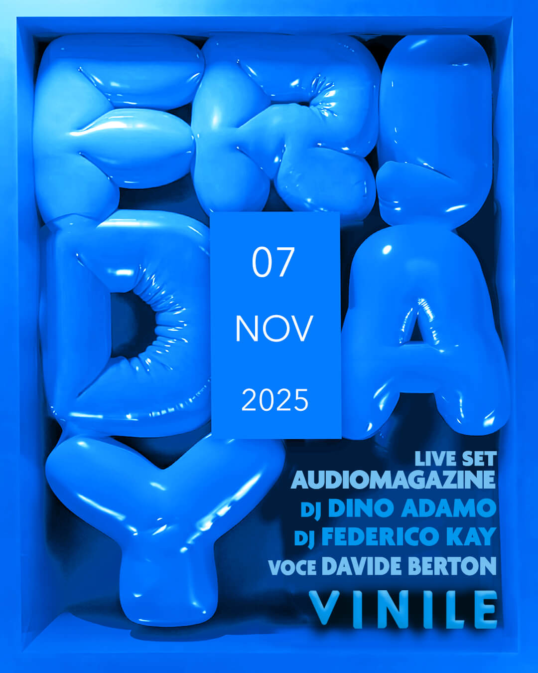 FRIDAY VINILE, venerdì 7 novembre 2025