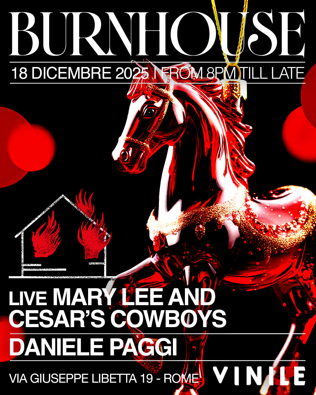 BURNHOUSE, giovedì 18 dicembre 2025 al Vinile