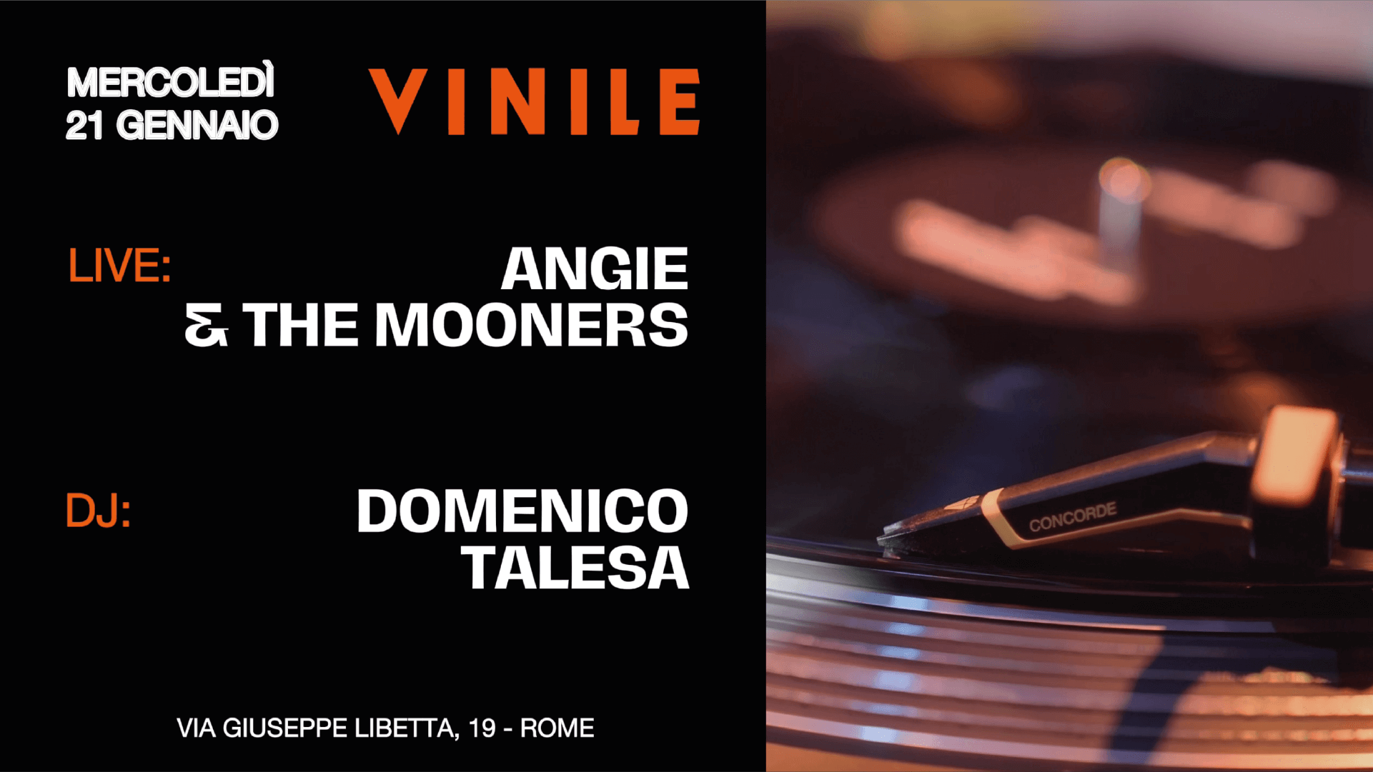 Locandina di Live Set: Angie & The Mooners, mercoledì 21 gennaio 2026