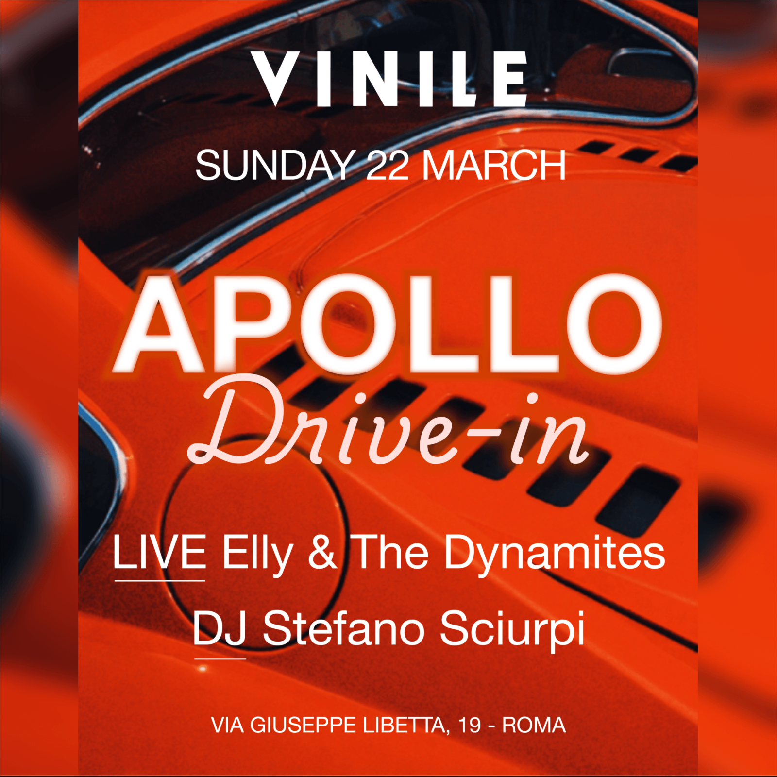 APOLLO, domenica 22 marzo 2026 al Vinile