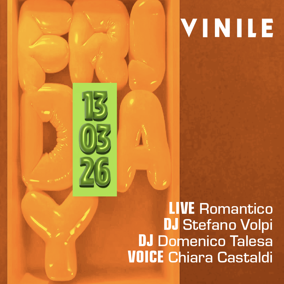FRIDAY VINILE, venerdì 13 marzo 2026