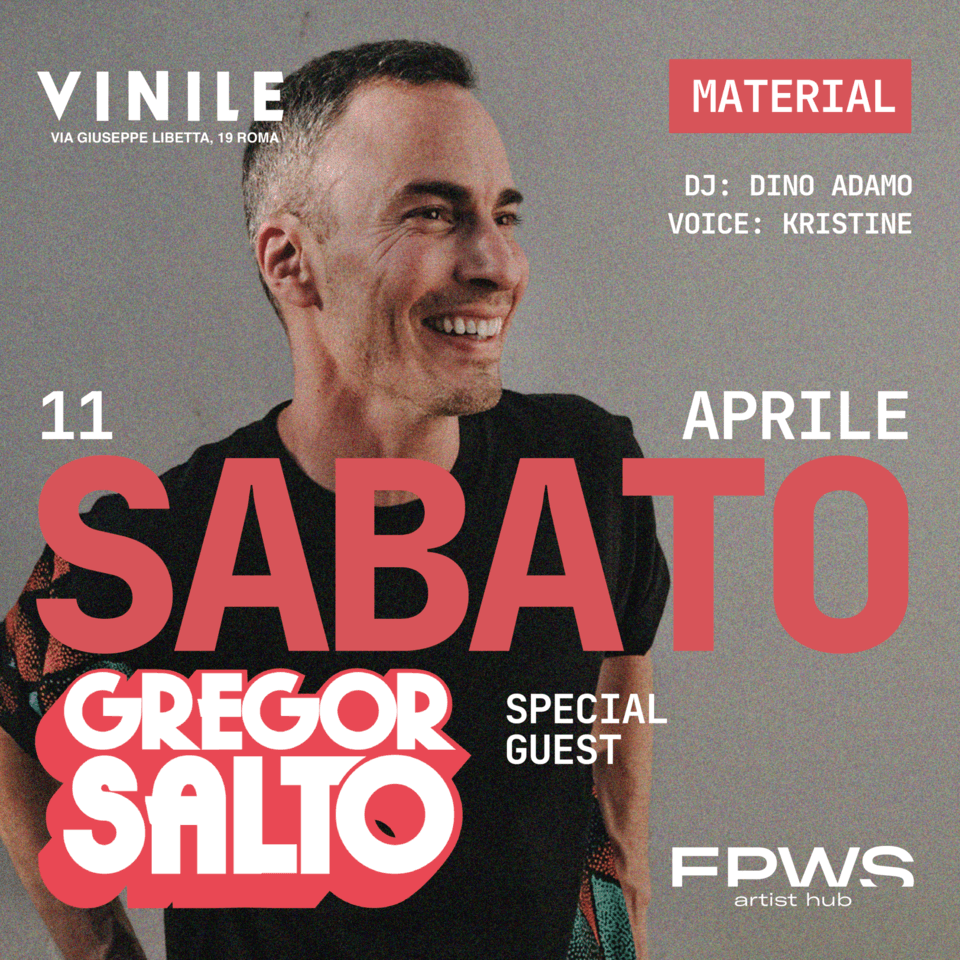 MATERIAL, sabato 11 aprile 2026 al Vinile