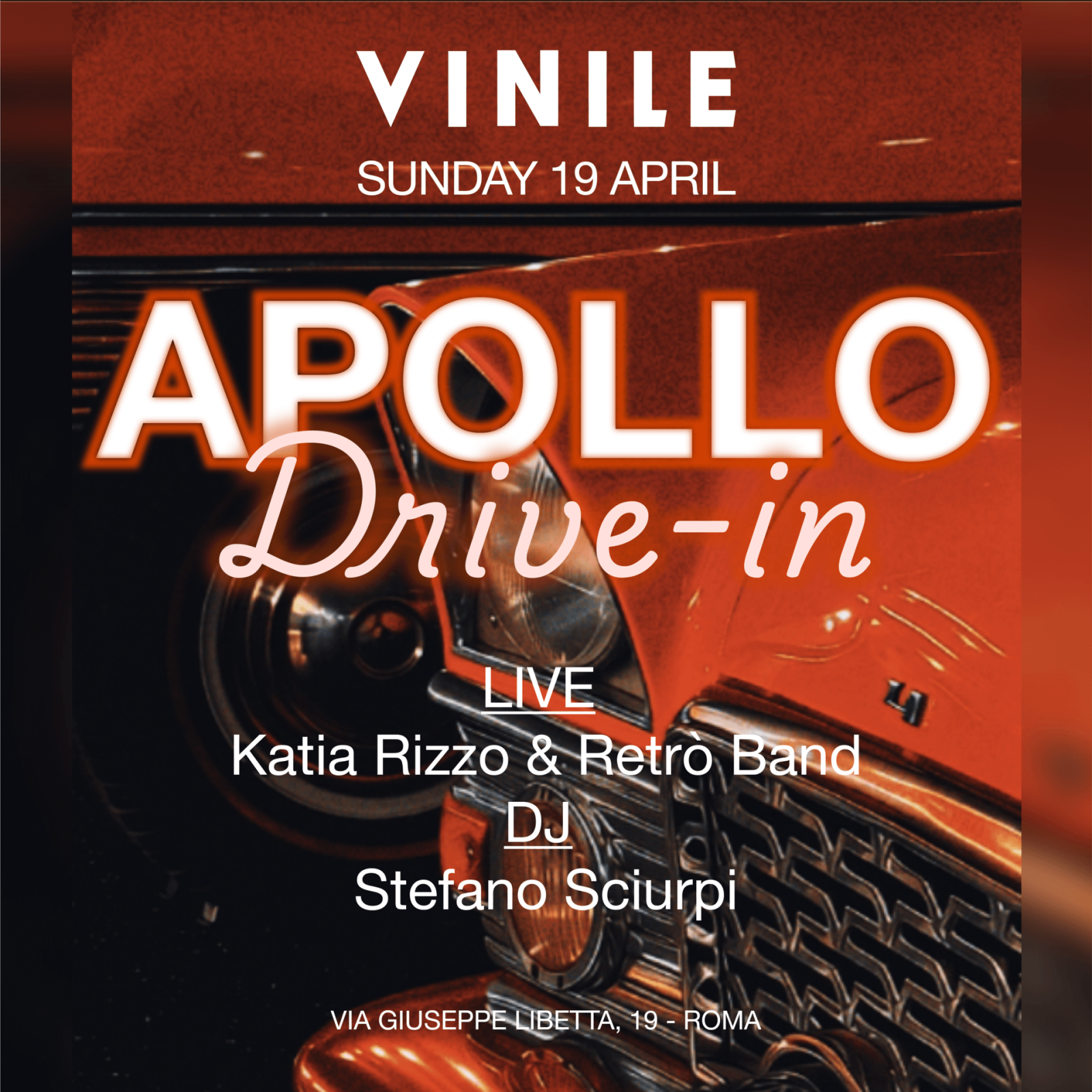 APOLLO, domenica 19 aprile 2026 al Vinile