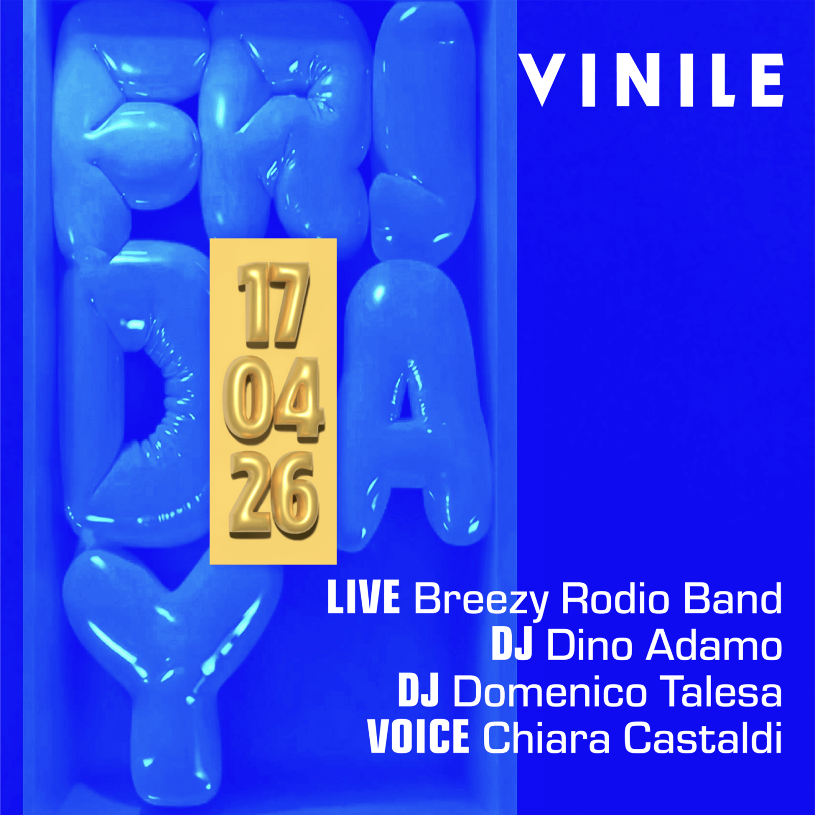 FRIDAY VINILE, venerdì 17 aprile 2026
